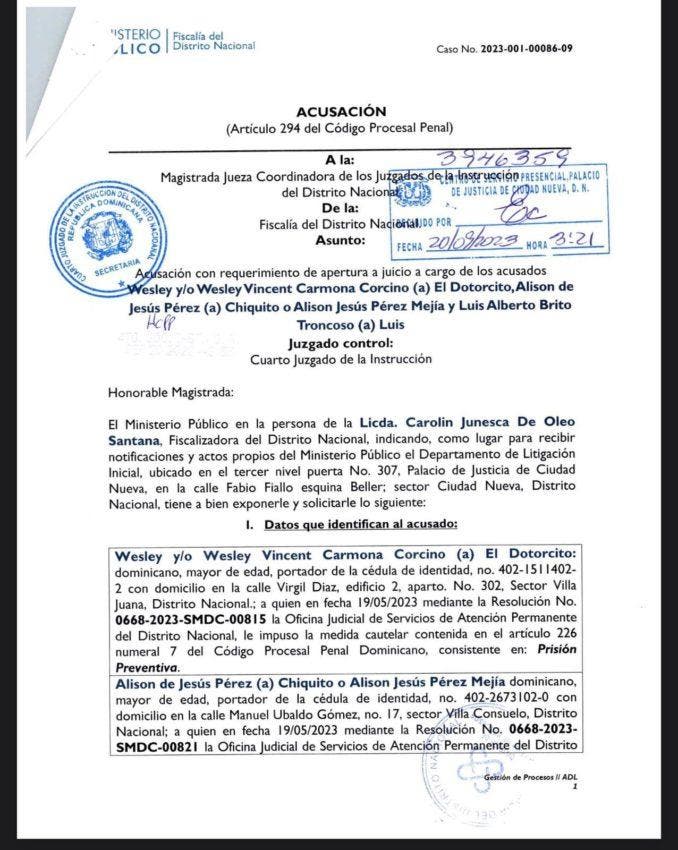 Fiscalía deposita acusación y pide apertura a juicio contra El Dotolcito, Chiquito y Luis — El Nacional