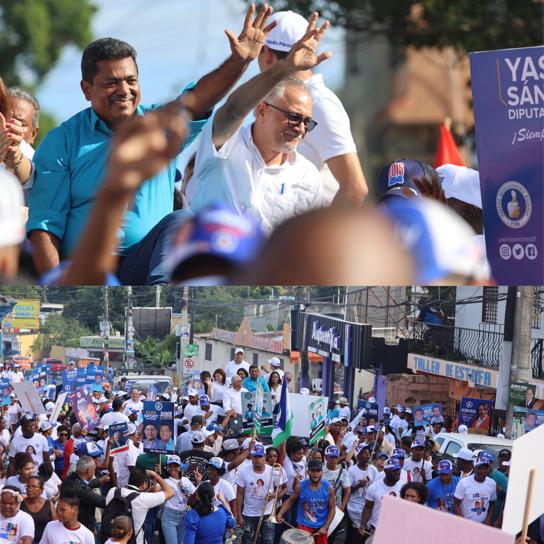 Junior Santos encabeza marcha caravana del PRM en Los Alcarrizos