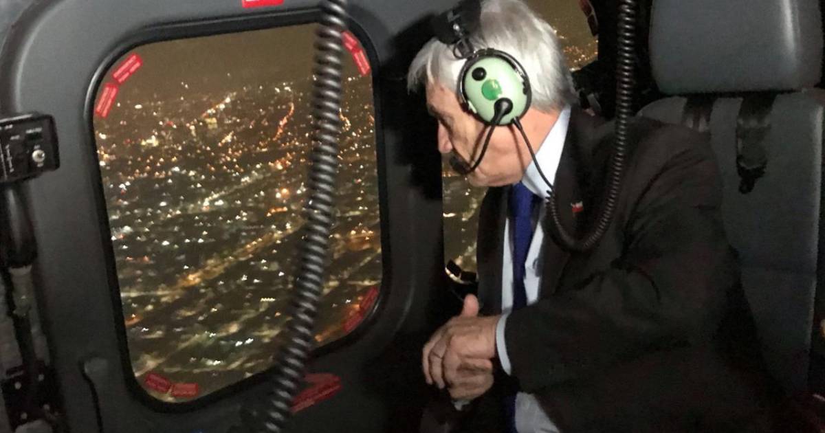 Sebastián Piñera iba en un helicóptero con tres personas