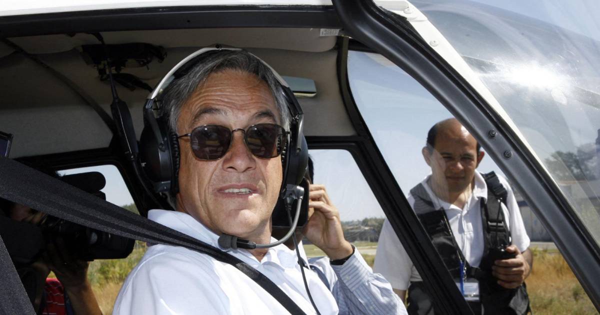 Sebastián Piñera quedó atrapado en el helicóptero por el cinturón de seguridad