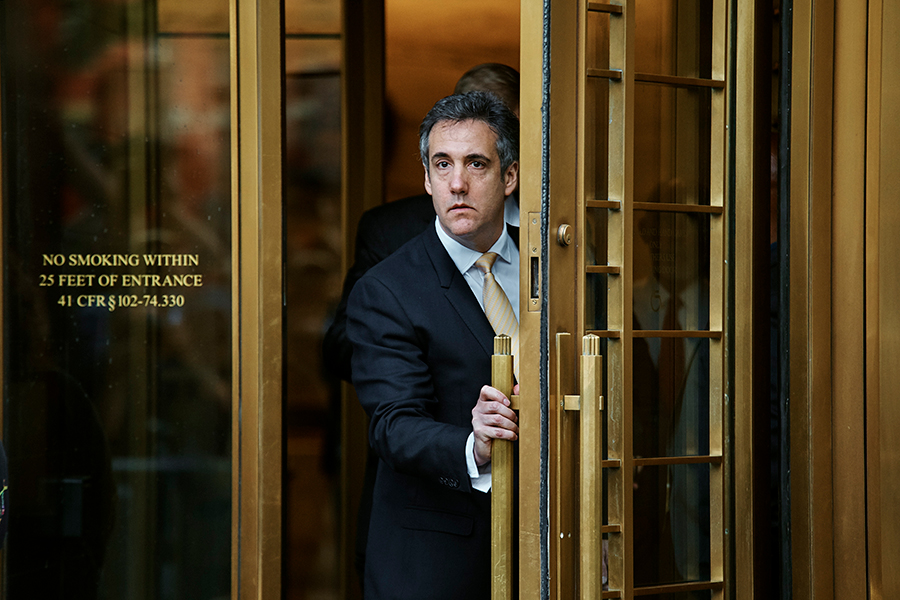 Michael Cohen, el abogado y mediador de Trump desde hace mucho tiempo, sale de un tribunal federal en Manhattan el 21 de agosto de 2018. (Andres Kudacki/The New York Times/Redux)
