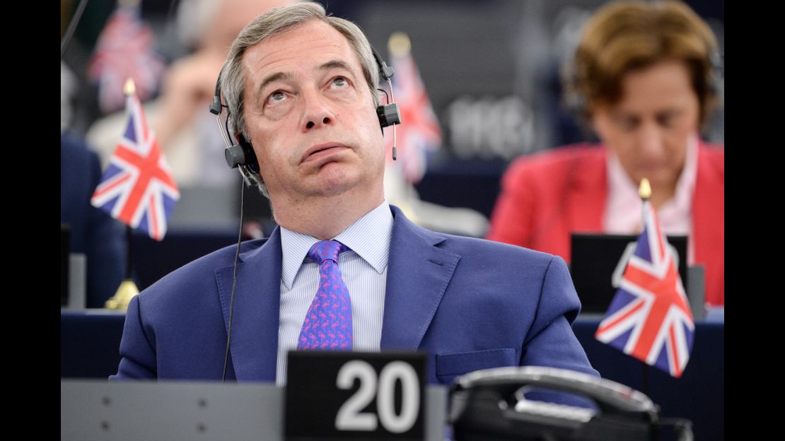 El populismo no es nada nuevo en Bruselas. El británico Nigel Farage utilizó su escaño en el Parlamento Europeo para promover el Brexit. (Crédito: Sebastien Bozon/AFP/Getty Images)