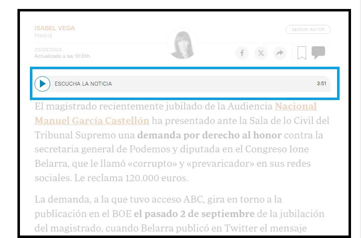 Lee y ahora escucha las noticias de ABC.es
