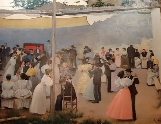 Pinturas de Ramón Casas en 'La Rotonda' del Círculo del Liceo.